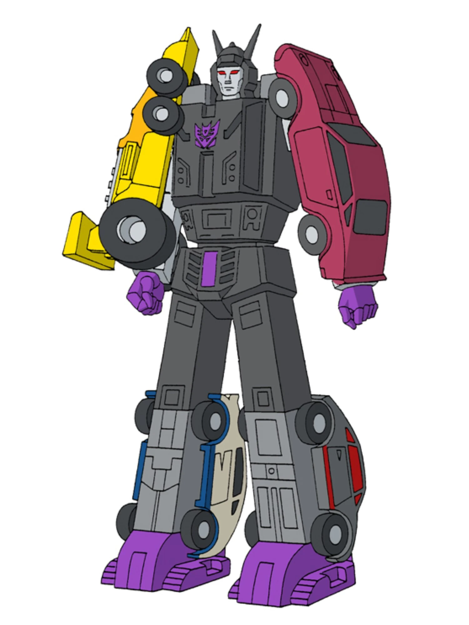 Menasor — combined Stunticons, G1 cartoon model artwork.